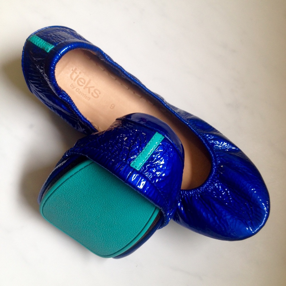 Sapphire Blue Patents Tieks by Gavrieli Flats